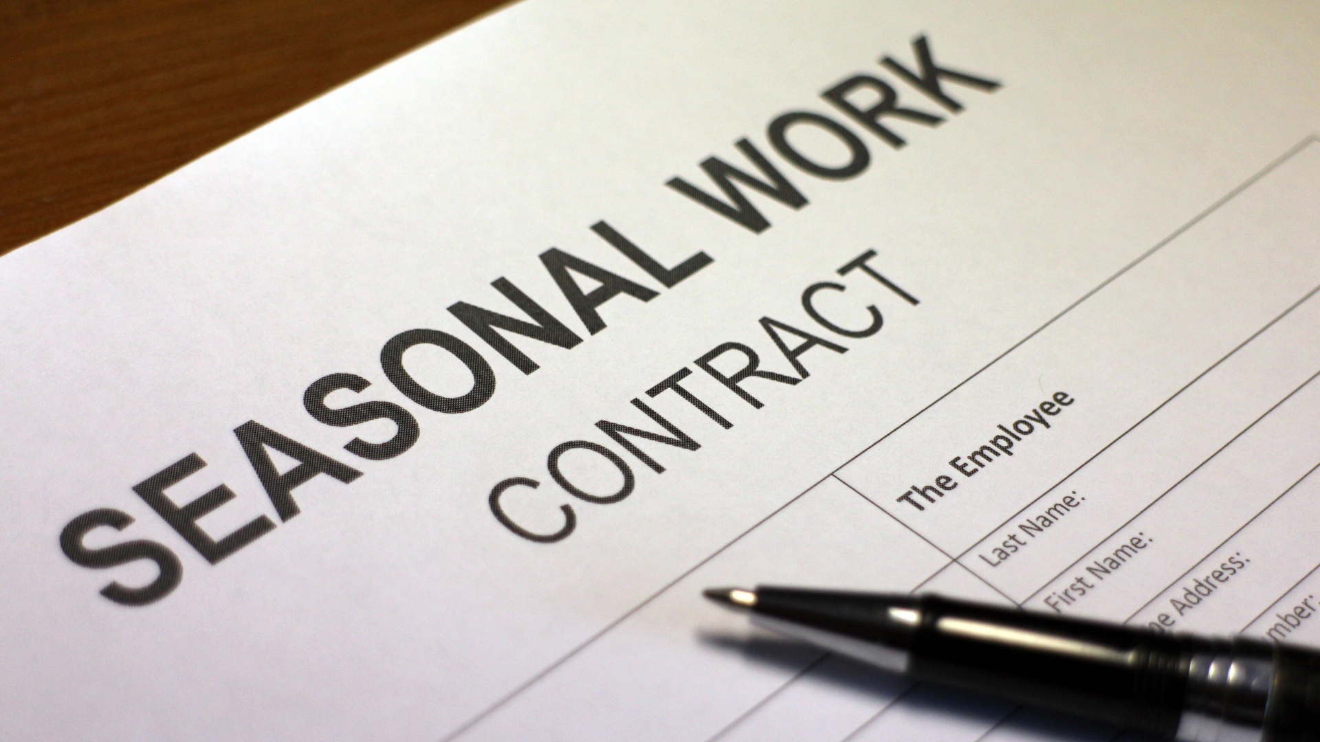 seasonal work contract